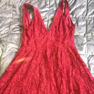 Urban Outfitters Red Lace Dress